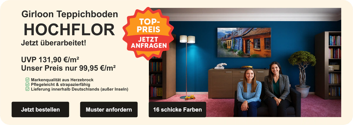 „Kategoriebild für Infloor-GirlooGirloon Hochflor verlegt in Farbe 111